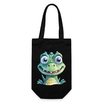 Aquarelles de crocodile - Sac à bouteille - noir - Devant