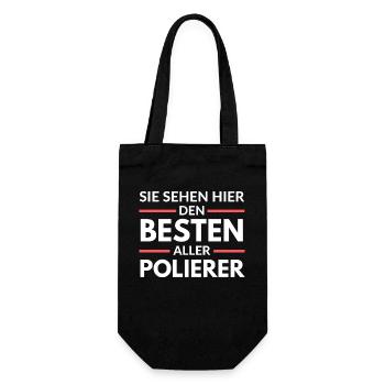 Sie sehen hier den Besten aller Polierer - Geschenkbeutel für Flaschen - Schwarz - Vorne