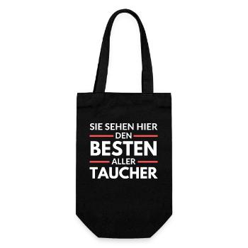 Sie sehen hier den Besten aller Taucher - Geschenkbeutel für Flaschen - Schwarz - Vorne