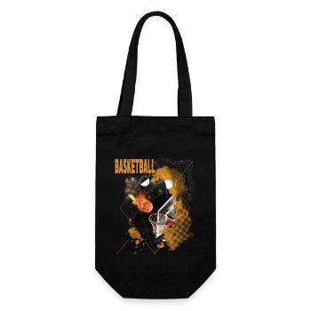 Basketball Fire Basketball Player Dunking Sport Retro - Gift Bag for Bottles - black - Front