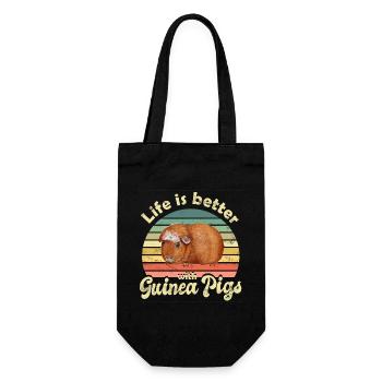 Guinea pig - Gift Bag for Bottles - black - Front