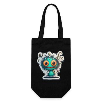 Monsterchen - Geschenkbeutel für Flaschen - Schwarz - Vorne