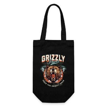 Bear Grizzly Roars Bear’s Head Nature Wilderness Forest - Sac à bouteille - noir - Devant