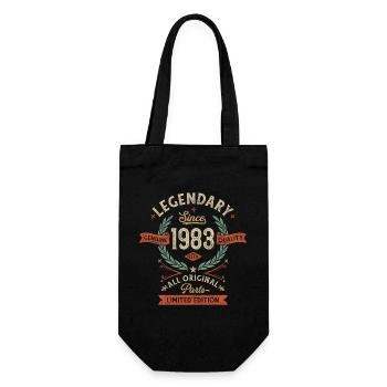 Legendary Since 1983, All Original Parts - Gift Bag for Bottles - black - Front