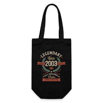 Legendary Since 2003, All Original Parts - Gift Bag for Bottles - black - Front