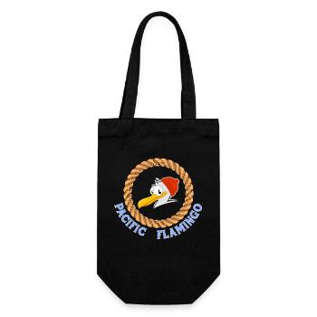 Pacific Flamingo Funny Seagulls Design for Sailors - Gift Bag for Bottles - black - Front