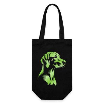 Magyar Vizsla Zeichnung Kopf grün - Geschenkbeutel für Flaschen - Schwarz - Vorne