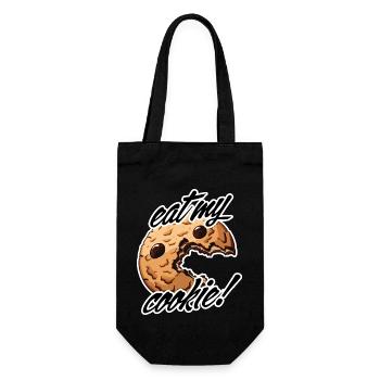 eat my cookie - Geschenkbeutel für Flaschen - Schwarz - Vorne