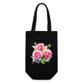 Roses Rose Blossom Fleurs Rose Rose Motif Floral - Sac à bouteille - noir - Devant
