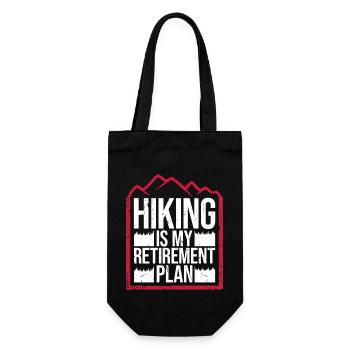 La randonnée est mon plan de retraite Dicton de randonnée en montagne - Sac à bouteille - noir - Devant