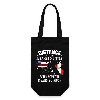 Distance Means So Little When Someone Means Much - Gift Bag for Bottles - black - Front