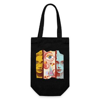 Modern Art Design - Gift Bag for Bottles - black - Front