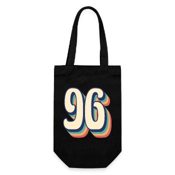 T-Shirt rétro Vintage numéro 96 quatre-vingt-seize - Sac à bouteille - noir - Devant
