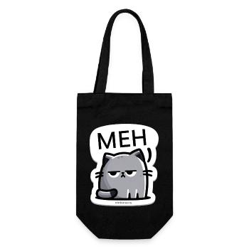 Mimikama MEH-Katze - Geschenkbeutel für Flaschen - Schwarz - Vorne