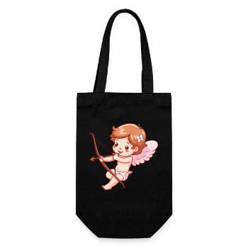 Ange de la Saint-Valentin en amour Cupidon - Sac à bouteille - noir - Devant