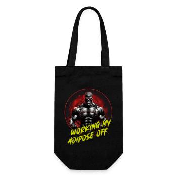 Bodybuilding Motivation Muskel Skull Sixpack - Geschenkbeutel für Flaschen - Schwarz - Vorne
