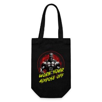 Bodybuilding Motivation Muskel Skull Sixpack - Geschenkbeutel für Flaschen - Schwarz - Vorne