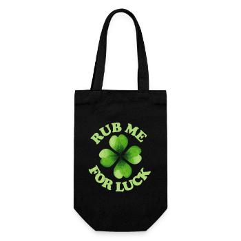 Rub me for luck - Gift Bag for Bottles - black - Front