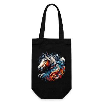 Horse - Gift Bag for Bottles - black - Front