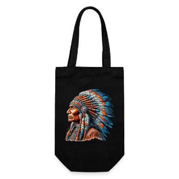 American Indian American Red Skin - Gift Bag for Bottles - black - Front