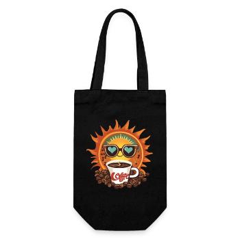 Sun Coffee Vintage-Stil und Leidenschaft - Geschenkbeutel für Flaschen - Schwarz - Vorne