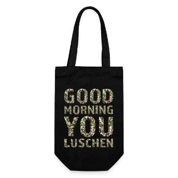 Good MorningIhr Luschen - Geschenkbeutel für Flaschen - Schwarz - Vorne