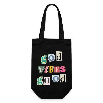 "God Vibes T-Shirt - Positive gifts Designs” - Gift Bag for Bottles - black - Front