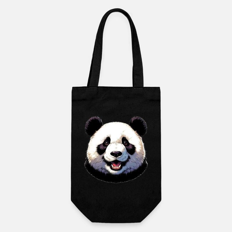 Panda - Gift Bag for Bottles - black
