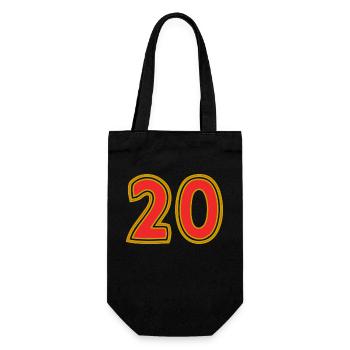 20. 20 YEARS. 20th ANNIVERSARY. 20 YEARS ANNIVERSARY. - Gift Bag for Bottles - black - Front