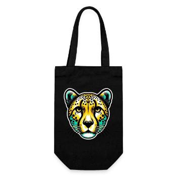 Cheetah - Gift Bag for Bottles - black - Front