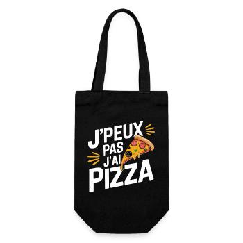 J'peux pas j'ai pizza - Sac à bouteille - noir - Devant