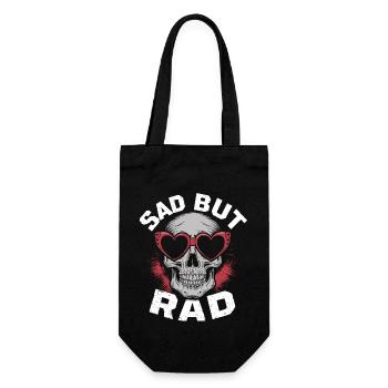 Cooler Goth-Look mit Tiefgang - Geschenkbeutel für Flaschen - Schwarz - Vorne