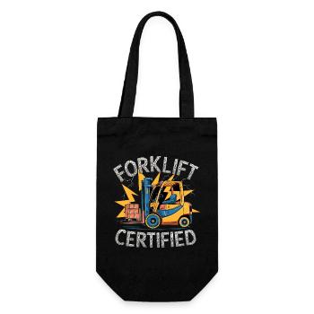 Forklift Certified Gabelstapler - Geschenkbeutel für Flaschen - Schwarz - Vorne