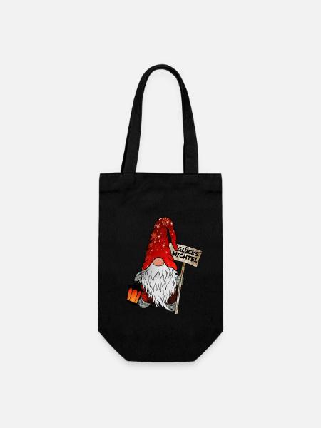 Lucky Gnome – Gnome de Noël - Sac à bouteille - noir