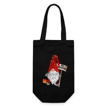 PC Wichtel Weihnachtsgnom - Geschenkbeutel für Flaschen - Schwarz - Vorne