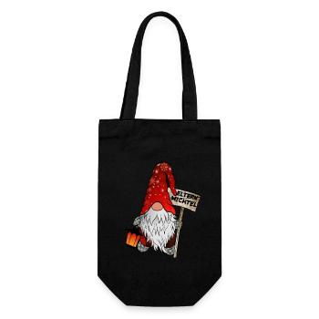 Gnome de Noël pour maman et papa - Sac à bouteille - noir - Devant