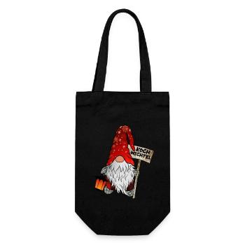 Koch Wichtel Weihnachtsgnom - Geschenkbeutel für Flaschen - Schwarz - Vorne