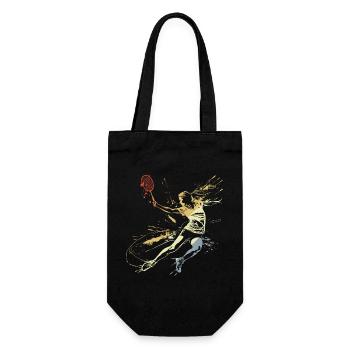 Badminton Frau Grafitti - Geschenkbeutel für Flaschen - Schwarz - Vorne