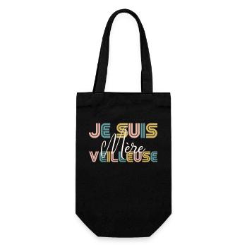 Ich bin Mutter - Geschenkbeutel für Flaschen - Schwarz - Vorne