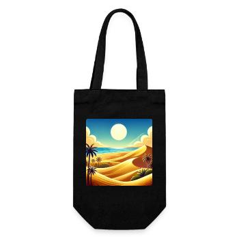 Desert Sea Beach Sand Dunes Gran Canaria - Gift Bag for Bottles - black - Front