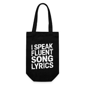 I Speak Fluent Song Lyrics 6 - Geschenkbeutel für Flaschen - Schwarz - Vorne