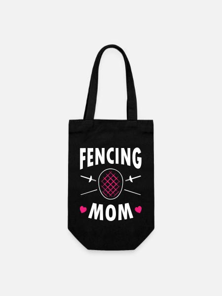 Fencing Mom - Geschenkbeutel für Flaschen - Schwarz