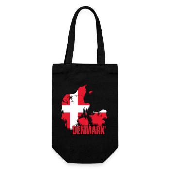 Danish pride, flag of Denmark - Gift Bag for Bottles - black - Front