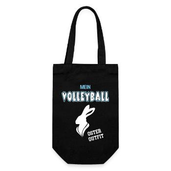Volleyball Oster Outfit Ostergeschenk Volleyballer - Geschenkbeutel für Flaschen - Schwarz - Vorne