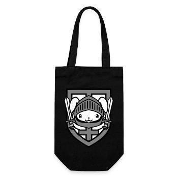 Lapin Chevalier Épée Bouclier Armure Casque Château Héros - Sac à bouteille - noir - Devant