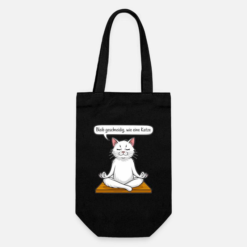Méditation féline - Sac à bouteille - noir