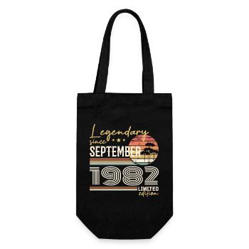 September 1982 Born in September 1982 September 1982 - Gift Bag for Bottles - black - Front