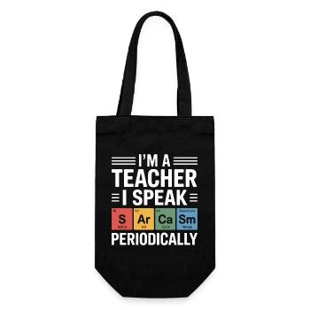 Professeur Je parle périodiquement Chimie Design - Sac à bouteille - noir - Devant