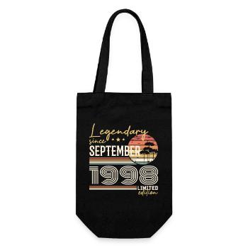 September 1998 Geboren im September 1998 September 1998 - Geschenkbeutel für Flaschen - Schwarz - Vorne