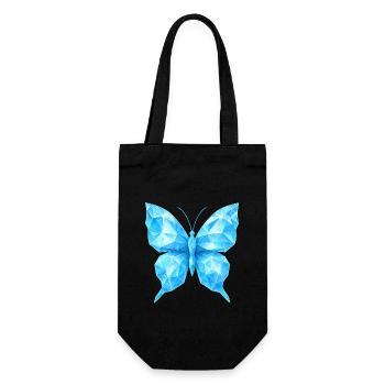 Diamond Butterfly | Geometric elegance - Gift Bag for Bottles - black - Front